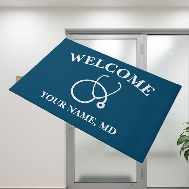 医師会聴診器のロゴカスタム ドアマット (doctors office doormat)
