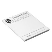 医師処方箋メモ帳 - 編集可能なドクター処方箋 ノートパッド (アングル)