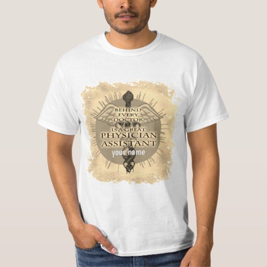 医師助手のカドゥケウス Tシャツ (正面)