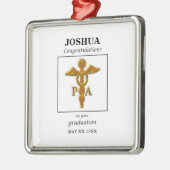 医師助手の卒業祝い メタルオーナメント (左)