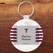 医師助手グレー キーホルダー (正面)