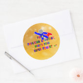 医師助手スーパーヒーロー ラウンドシール (封筒)