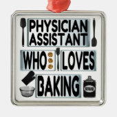 医師助手ラブズベーキング メタルオーナメント (正面)