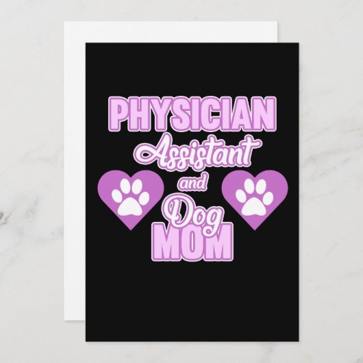 医師助手犬好きの母親PA学校の学生 サンキューカード (正面/裏面)