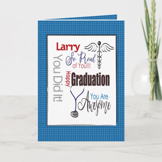 医師助手薬局者卒業 カード (正面)