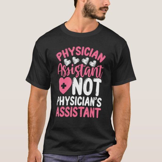 医師助手 バッジホルダー PAスクール卒業式 Tシャツ (正面)