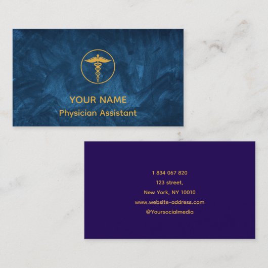 医師助手 名刺 (正面/裏面)