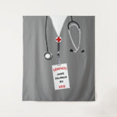 医師医学校卒業おめでとう タペストリー (正面)