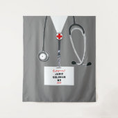 医師医学校卒業おめでとう タペストリー (正面)