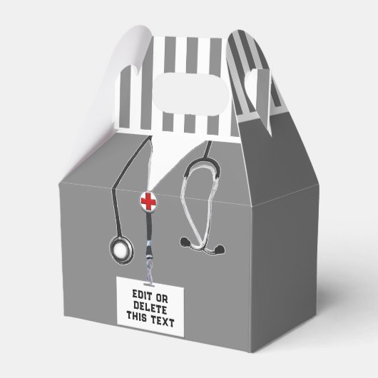 医師医学校卒業お願い箱 フェイバーボックス (正面サイド)