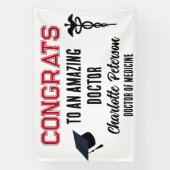 医師医学部おめでとう卒業 横断幕 (縦)