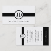 医師医師MDメディカルリボンラウンドモノグラム 名刺 (正面/裏面)