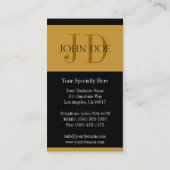 医師医師MD金ゴールド/金ゴールド 名刺 (裏面)