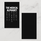 医師医用アルファベットおもしろいナース生活 名刺 (正面/裏面)