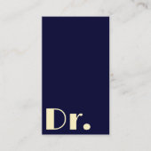 医師医療プロフェッショナルダークブルー 名刺 (正面)