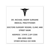 医師医療プロフェッショナルDIYカドゥセウス広場 セルフインキングスタンプ (デザイン)