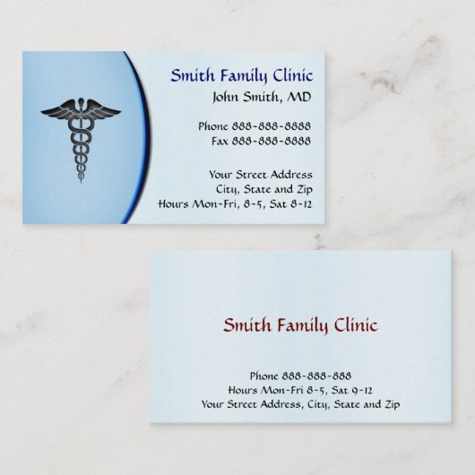 医師医療記号名刺 名刺 (正面/裏面)