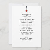 医師卒業パーティー招待状 招待状 (裏面)