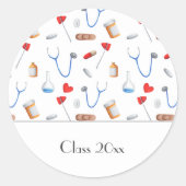 医師又はナースの学位 ラウンドシール (正面)