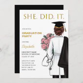 医師又はナース医学卒業 招待状 (正面/裏面)