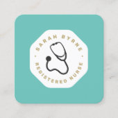 医師又はナース聴診器の名刺 スクエア名刺 (正面)