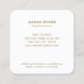 医師又はナース聴診器の名刺 スクエア名刺 (裏面)