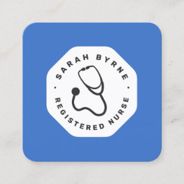 医師又はナース聴診器の名刺 スクエア名刺