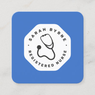 医師又はナース聴診器の名刺 スクエア名刺