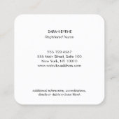 医師又はナース聴診器の名刺 スクエア名刺 (裏面)