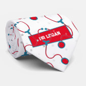 医師名カスタム聴診器 ネクタイ (ロール)