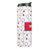 医師名カスタム聴診器 医療ギフト タンブラー (回転左)