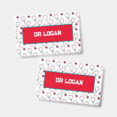 医師名カスタム聴診器 医療ギフト バッジ (Front & Back)