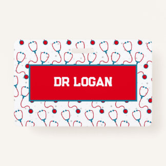 医師名カスタム聴診器 医療ギフト バッジ