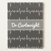 医師名カスタムECG EKG医療ハートギフト プランナー手帳 (裏面)