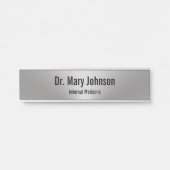 医師名専門シルバールックメディカルオフィス サインプレート (正面)