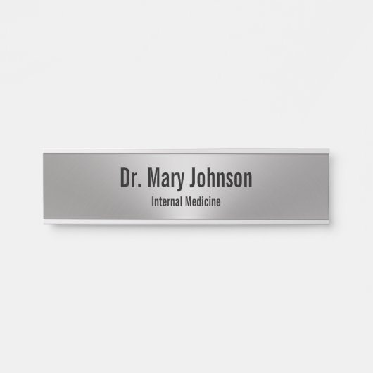 医師名専門シルバールックメディカルオフィス サインプレート (正面)