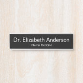 医師名専門白黒メディカルオフィス サインプレート (正面)