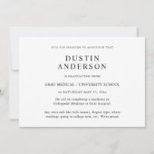 医師名6写真卒業発表 招待状 (裏面)