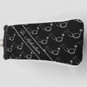 医師名（聴診器型医師） ゴルフヘッドカバー (正面)