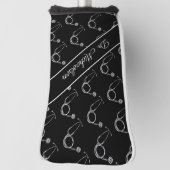 医師名（聴診器型医師） ゴルフヘッドカバー (回転90)