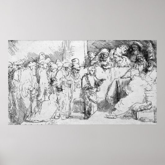 医師団の中のイエス・キリスト ポスター (正面)