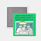 医師外科医のジョーク マグネット (正面/裏面)