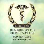 医師室の窓が広告しがみつく ウィンドウサイン (シート3)