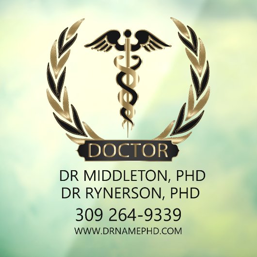 医師室の窓が広告しがみつく ウィンドウサイン (シート3)