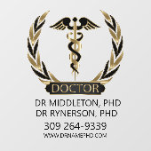 医師室の窓が広告しがみつく ウィンドウサイン (シート)