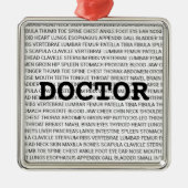 医師専門用語クリスマス メタルオーナメント (正面)