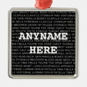 医師専門用語クリスマス メタルオーナメント (正面)