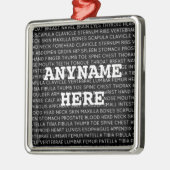 医師専門用語クリスマス メタルオーナメント (左)