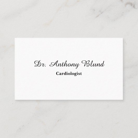 医師心臓医エレガントシンプル 名刺 (裏面)