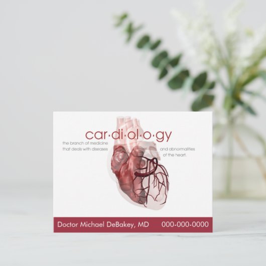 医師心臓学はがき ポストカード (スタンド正面)